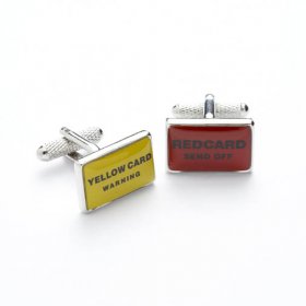 Cufflinks - Yellow Card Red Card